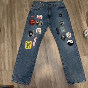 Levi Blue Jeans with Patches style 551Z